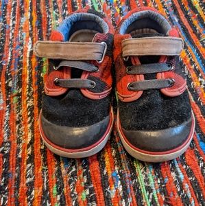 See Kai Run buffalo plaid sneakers